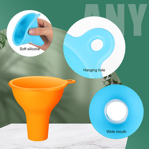 Funil de silicone para utensílios de cozinha, funil multifuncional de boca larga para vazamento de óleo, funil de silicone para uso em atacado - Product Image 3