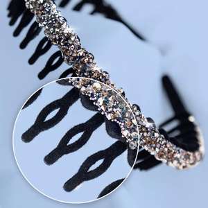 حجر الراين المخملية حزام الأسنان عقال عالية الجودة عدم الانزلاق غسل الوجه طوق الشعر - Product Image 3