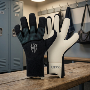 Gants de gardien de but de football professionnels, logo personnalisé imprimé, paume plate coupée, gants d'entraînement sportifs, protection en cuir - Product Image 3