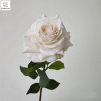 Fleur artificielle en gros de haute qualité, tige unique, toucher réel, en soie et latex, fausse rose pour décoration de mariage, table, fête et maison