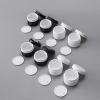 Pot de crème biseauté à double couche en matériau PP respectueux de l'environnement 5g 10g 15g 30g 50g Pot en plastique pour conteneur de lotion pour soins de la peau