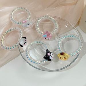 YT Dessin Animé Kuromi Serre-Tête Petites Pinces Mélodie Chat <span class=keywords><strong>Chien</strong></span> Accessoires Cheveux pour Femmes Filles Bébés Enfants Élastiques Téléphone - Product Image 5