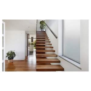 Finition mate matérielle de hêtre d'escalier droit en <span class=keywords><strong>bois</strong></span> anti-rayures de Prima <span class=keywords><strong>pour</strong></span> l'utilisation du deuxième étage à la terre de maison résidentielle - Product Image 2