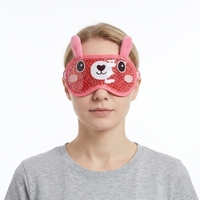 Masque oculaire réutilisable en tissu pelucheux et PVC pour traitement médical, compresse de gel chaud/froid, couleur et logo personnalisables, portable pour la fatigue oculaire