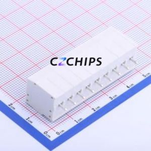KF239-5.08-9P Spring Terminal Block Through hole Component (THT),P=5.08mm Connector 1x9P 5.08mm White 9P - Product Image 2
