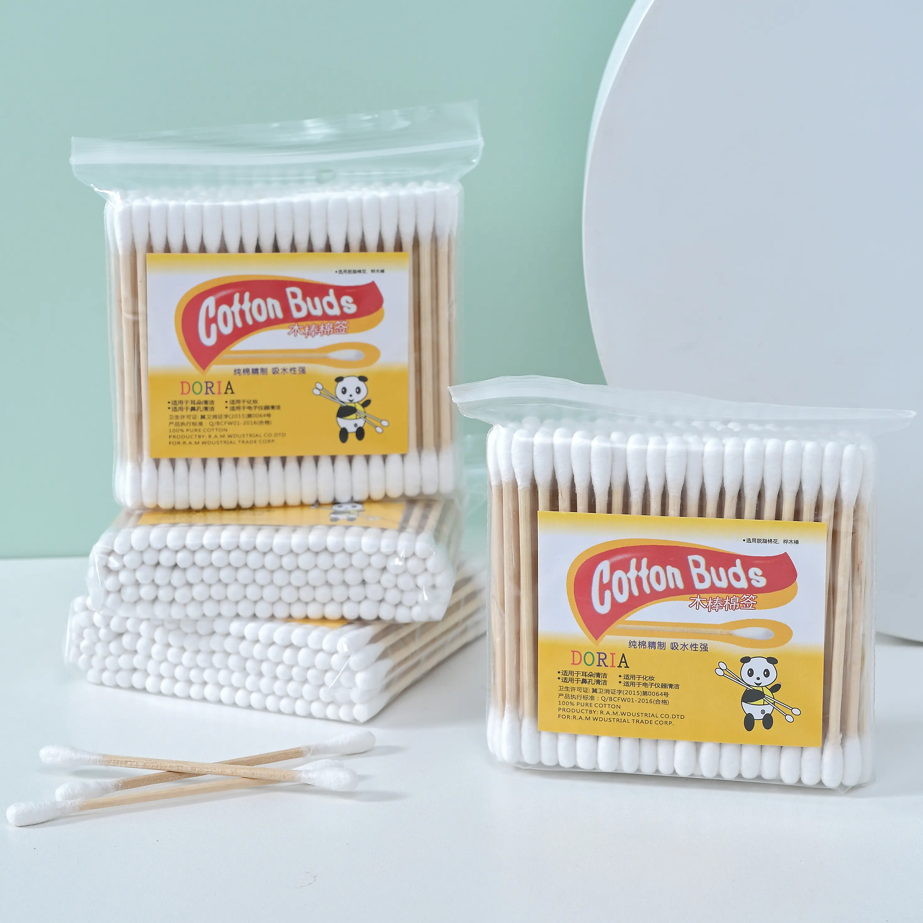 Eco-friendly disposable Bamboo sticks cotton buds
