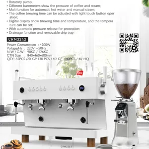 Hario — Machine à café expresso commerciale, Double groupe avec modèle d'échantillon, sans CRM3243