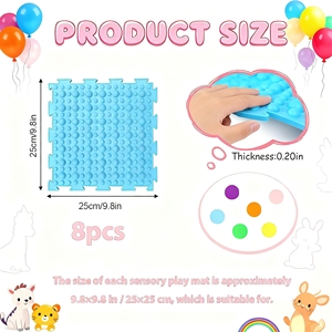 SHUXIN Sensory Training Silicone Pad Multi-texture Eco-friendly Anti-slip Indoor Household Early Education Silicone Pad - Product Image 4