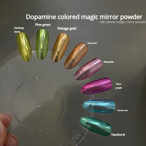 Poudre à ongles effet miroir super brillante, pigment chromé or, vert, argent, rose, poudre à frotter pour décoration d'ongles, en vrac - Product Image 5