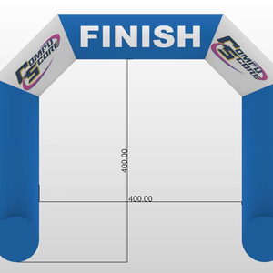 Arche gonflable semi-circulaire personnalisée et durable avec <span class=keywords><strong>souffleur</strong></span> pour événements et salons professionnels - Matériel Oxford/PVC - Product Image 2
