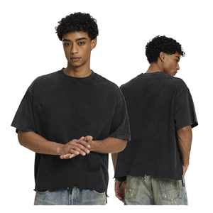 Camisetas Vintage con Efecto Desgastado, 100% Algodón, 240 g/m², Corte Holgado, Estilo Urbano, para Hombre - Product Image 2