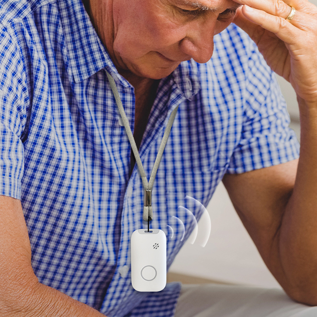 Eview EV12 Aged Care Monitoring Centers Wearable Pendant 4G LTE GPS Alzheimer's Tracker Fall Alert SOS Emergency for Patients