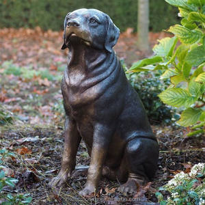 ガーデン等身大ブロンズラブラドールレトリバー彫刻リアルサイズ金属真鍮ガイド犬像磨きテクニック - Product Image 6