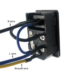 ปลั๊กโมดูลอินเล็ต 5A พร้อมฟิวส์ สวิตช์ ช่องเสียบไฟแบบตัวผู้ 10A 250V 3 ขา IEC320 C14 พร้อมขั้วต่อแบบ Crimp และสายไฟ - Product Image 4