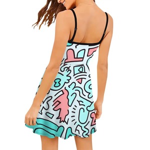 Robe de cocktail A-Line image personnalisée avec bretelles courtes spaghetti - Product Image 1