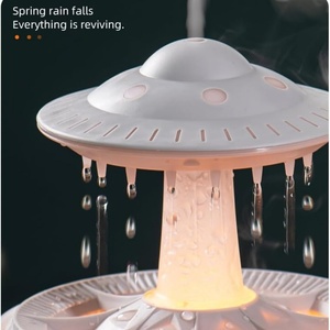 Humidificador Eléctrico de 350 ml con Diseño de Nube de Lluvia, Envío Rápido, Difusor de Agua con Forma de OVNI, Control Remoto, Plástico, para Uso Doméstico - Product Image 2