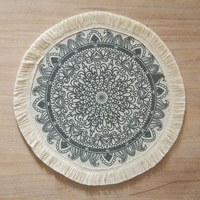 Napperons ronds bohème tissés à la main, tapis de table à manger, meilleure vente