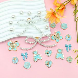 Breloques de chaussures en perles scintillantes pour sandales sabots, accessoires en perles motif ours et fleur pour femmes, breloques de décoration de chaussures DIY pour filles - Product Image 4