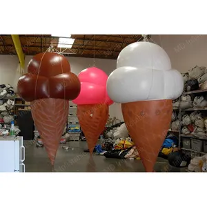 Conos inflables gigantes para publicidad, decoración de tienda de postres, helados