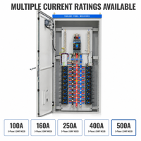 Tableau électrique basse tension triphasé 500A, armoire complète de distribution et de mesure de la charge pour la distribution d'énergie multi-zones en milieu hospitalier