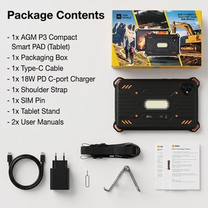 Tablette robuste AGM P3 nouvelle génération avec MTK G99, 4G LTE, WiFi, Android 16, 2,2 GHz, 550 nits, divertissement, 8 pouces, étanche avec lampe de camping - Product Image 6