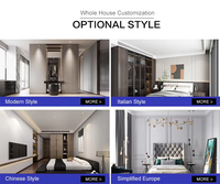 Armadio in Legno su Misura con Ante in Melaminico, Mobile Moderno per Camera da Letto con Illuminazione LED, Salvaspazio, OEM per Casa e Hotel