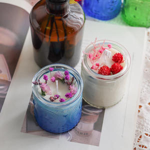 Bocal à bougie cylindrique en verre transparent romantique 100 ml – Idéal pour la décoration de mariage et de la maison - Product Image 1