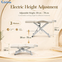 Table de soin esthétique électrique à 3 moteurs, réglable, pour salon de beauté et spa