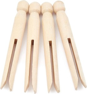 Pinces à linge rondes <span class=keywords><strong>en</strong></span> <span class=keywords><strong>bois</strong></span> de bouleau flexibles, pinces <span class=keywords><strong>en</strong></span> <span class=keywords><strong>bois</strong></span> durables pour l'extérieur, idéales pour suspendre les vêtements - Product Image 6