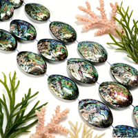 YMJ nouveau grand 40x60mm perle de coquille d'ormeau naturel perles ovales en forme de pépite pour la fabrication de bijoux pendentif