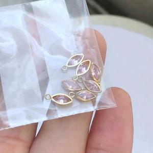 จี้เพชรทรงมาร์คีส์ขนาด 6 มม. 3 เม็ด ชุบทอง 14K รุ่น G60002 สำหรับทำสร้อยคอและเครื่องประดับ - Product Image 4