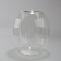Vente directe usine – Abat-jour en verre borosilicate transparent, accessoire de lampe d'intérieur, couvercle décoratif pour éclairage de table