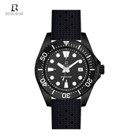 Montre automatique en acier inoxydable de luxe à bande supérieure pour hommes montre-bracelet en cuir véritable avec date