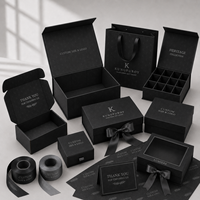 Boîte de présentation rigide magnétique noire mate, directement de l'usine, avec insert personnalisé pour kits de bienvenue haut de gamme