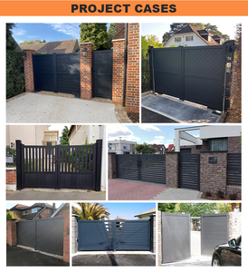 Puerta de seguridad automática moderna, puerta corredera eléctrica de aleación de aluminio para entrada de jardín de Villa, diseño personalizado a prueba de viento - Product Image 5