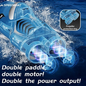 2.4G RC Mini Tàu Cao Tốc Đồ Chơi Động Vật Biển Mô Hình Điều Khiển Từ Xa Diễn Viên Đóng Thế Cuộn Thuyền Điện Đài Phát Thanh Điều Khiển Tàu Đồ Chơi Nước Với Ánh Sáng - Product Image 6