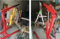Mini-grue d'atelier hydraulique mobile manuelle multifonction pliable pour levage de moteur de voiture en acier 1T 2T 3T