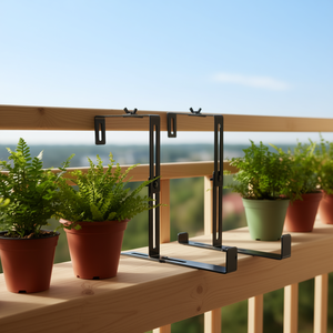 Supports de fenêtre réglables en acier, 2 ou 4 pièces, pour jardinières suspendues de balcon, sans perçage - Product Image 2