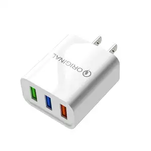 Cueiro oem 3usb porta ue eua plug de telefone barato, carregador 2a usb de carregamento rápido usb parede carregador de telefone celular