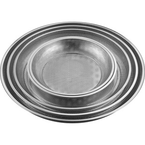 Plateaux de cuisson vapeur en acier inoxydable à trous fins pour la restauration hôtelière, lot de 3 tailles, tamis de séchage - Product Image 1