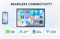 Autoradio universel 2 DIN Android 14 de 13 pouces, écran QLED 2K 1920x1200, UIS7865 8 cœurs, CarPlay sans fil, Android Auto, GPS