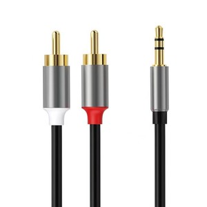 สายถักแบบ 3.5 มม. ถึง 3RCA สำหรับระบบเสียงและภาพ ใช้กับเครื่องเสียงบ้าน รถยนต์ และมัลติมีเดีย - Product Image 1