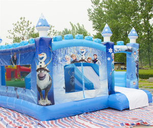 Château gonflable commercial d'extérieur, personnages de Frozen, respectueux de l'environnement, capacité 200-500 kg, taille 4x5 m, pour enfants, jardin - Product Image 5