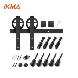 Accessoires de quincaillerie pour <span class=keywords><strong>porte</strong></span> en bois fabriqués en Chine, <span class=keywords><strong>rail</strong></span> de <span class=keywords><strong>porte</strong></span> <span class=keywords><strong>coulissante</strong></span> de style grange - Product Image 1
