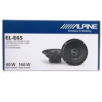 Speaker Mobil 2-Way ALPINE EL-E65C/EL-E65 6.5 Inch Profesional Grade Coaxial 300W Daya Puncak 4 Ohm Impedansi