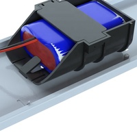 Lumière linéaire à double tube rechargeable d'urgence CE 36W, luminaire LED à vapeur