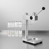 Machine semi-automatique manuelle pour le capsulage et le scellage de bouteilles de thé au lait avec presse-couvercle à levier pour canettes à ouverture facile