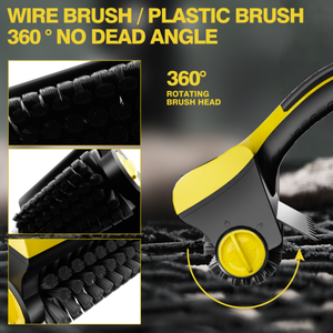 Réservoir d'<span class=keywords><strong>eau</strong></span> de brosse de barbecue électrique IPX7 2in1, bouton de pulvérisation deux têtes de brosse nettoyage efficace des grilles de barbecue - Product Image 5