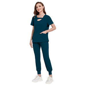 Conjuntos de Uniformes Médicos Elásticos de Spandex Modernos 42070, Conjuntos de 3 Piezas Unisex para Hospital con Opción de Marca Privada - Product Image 5