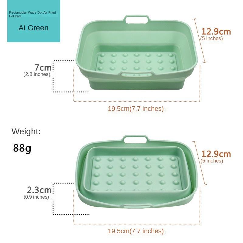 Rectangular Polka Dot Wormwood Green